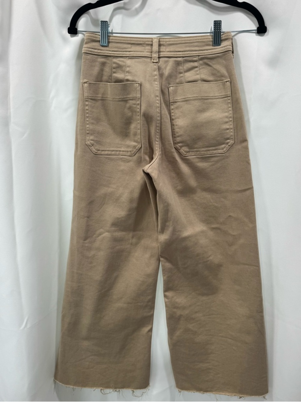 Anthropologie Maeve The Colette Cropped Wide Leg Pants Beige NWT Petite 25 - Picture 3 of 4